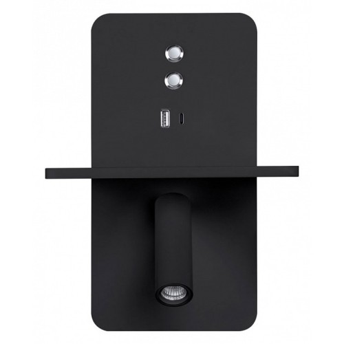 Бра с полкой Arte Lamp Bess A7453AP-1BK
