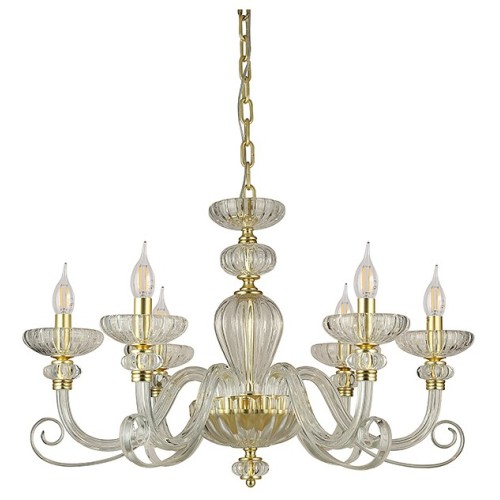 Подвесная люстра Newport ANNETTE 8626/C mat.soft gold clear