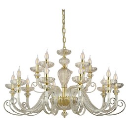 Подвесная люстра Newport ANNETTE 8620+5/C mat.soft gold clear