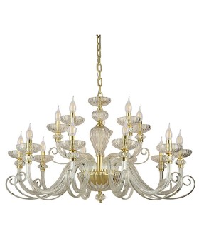 Подвесная люстра Newport ANNETTE 8620+5/C mat.soft gold clear