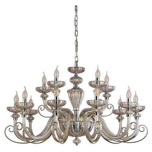 Подвесная люстра Newport ANNETTE 8620+5/C chrome cognac