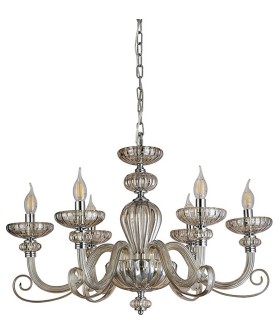 Подвесная люстра Newport ANNETTE 8626/C chrome cognac Подвесная люстра Newport ANNETTE 8626/C chrome cognac