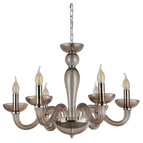 Подвесная люстра Newport ARLETTE 8646/С chrome coffee