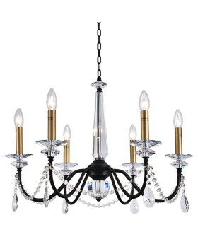 Подвесная люстра Newport АНАСТАСИЯ 3976/C black+brass
