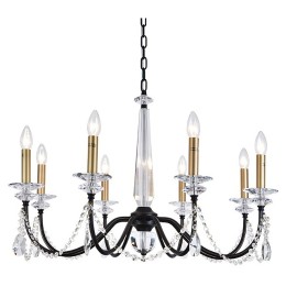 Подвесная люстра Newport АНАСТАСИЯ 3978/C black+brass