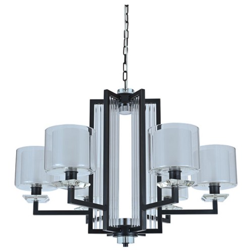 Подвесная люстра Newport АЛЕКСАНДРА 4406+1/C black+gold