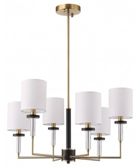 Люстра на штанге ST-Luce BLACK+BRASS SL1404.303.06 Люстра на штанге ST-Luce BLACK+BRASS SL1404.303.06