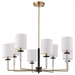 Люстра на штанге ST-Luce BLACK+BRASS SL1404.303.08