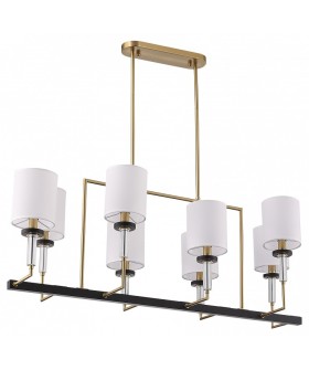 Люстра на штанге ST-Luce BLACK+BRASS SL1404.338.08 Люстра на штанге ST-Luce BLACK+BRASS SL1404.338.08