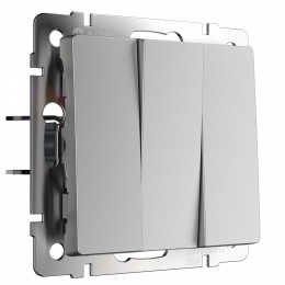 Выключатель трехклавишный без рамки Werkel  W1130006