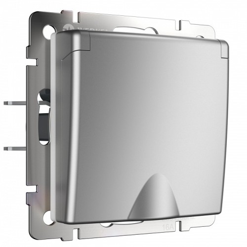 Розетка с заземлением и со шторкой, без рамки с крышкой Werkel  W1171206