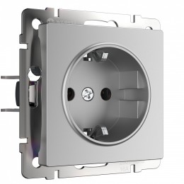 Розетка с заземлением и со шторкой, без рамки Werkel  W1171106