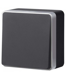 Выключатель одноклавишный Werkel Gallant (черный с серебром) W5010034