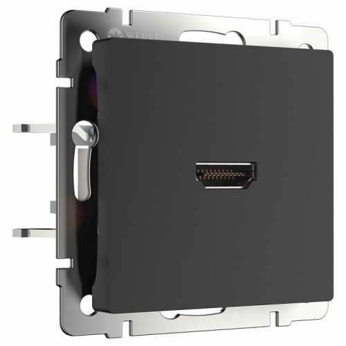 Розетка HDMI без рамки Werkel черный матовый W1186008