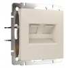 Розетка Ethernet RJ-45 без рамки Werkel Айвори матовый W1181162