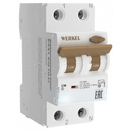 Дифференциальный автоматический выключатель 1P Werkel  W922P324