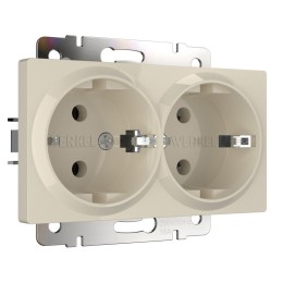 Розетка двойная с заземлением Werkel  W1172003