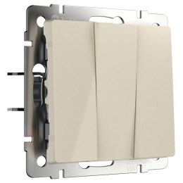 Выключатель трехклавишный без рамки Werkel  W1130003