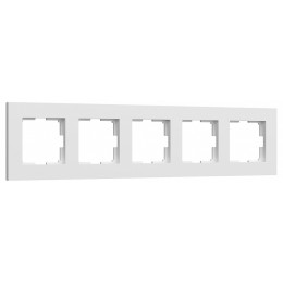 Рамка на 5 постов Werkel Slab белый софт W0052961