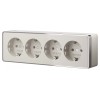 Розетка четверная с заземлением и со шторками Werkel Gallant W5072204