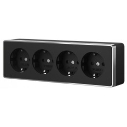 Розетка четверная с заземлением и со шторками Werkel Gallant W5072258