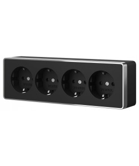 Розетка четверная с заземлением и со шторками Werkel Gallant W5072258 Розетка четверная с заземлением и со шторками Werkel Gallant W5072258