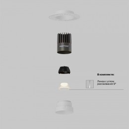 Встраиваемый светильник Maytoni  DL124-10W-2.7K-TRS-W