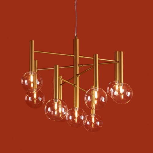 Люстра на штанге Freya Luce FR5584CL-L45G