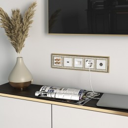 Розетка двойная Ethernet RJ-45 без рамки Werkel белый W1181101