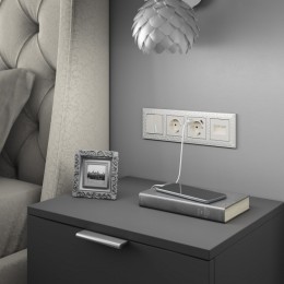 Накладка для розетки Ethernet RJ-45 Werkel перламутровый рифленый W1191113