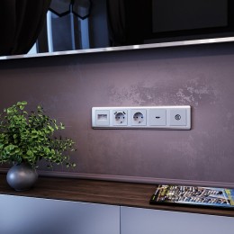 Рамка на 5 постов Werkel Stream (серебряный) W0052106