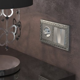 Розетка с заземлением, без рамки Werkel серебряный рифленый W1171009