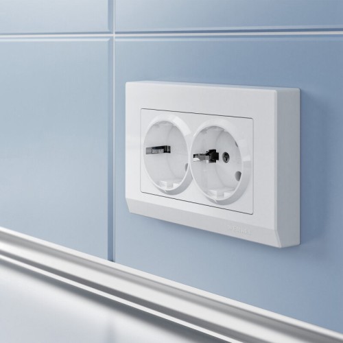 Розетка двойная с заземлением Werkel  W1172001