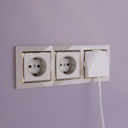 Розетка для вывода кабеля без рамки Werkel слоновая кость W1150203