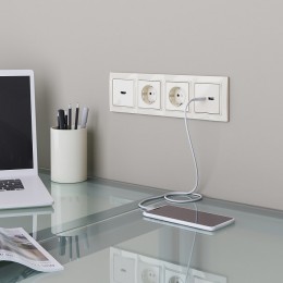 Розетка HDMI без рамки Werkel слоновая кость W1186003