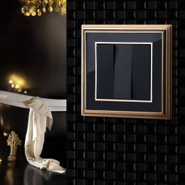 Выключатель трехклавишный без рамки Werkel черный матовый W1130008