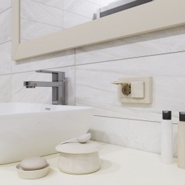 Розетка двойная влагозащищенная с заземлением и со шторками, без рамки с крышкой Werkel слоновая кость W1172203