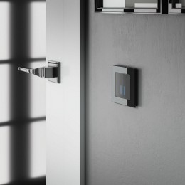 Выключатель двухклавишный с подсветкой без рамки Werkel черный W4520008