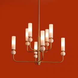 Люстра на штанге Freya Sunspot FR5482CL-08BS