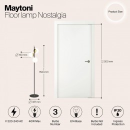 Торшер Maytoni Nostalgia MOD048FL-03G
