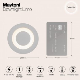 Встраиваемый в дорогу светильник Maytoni Limo O037-L3W3K