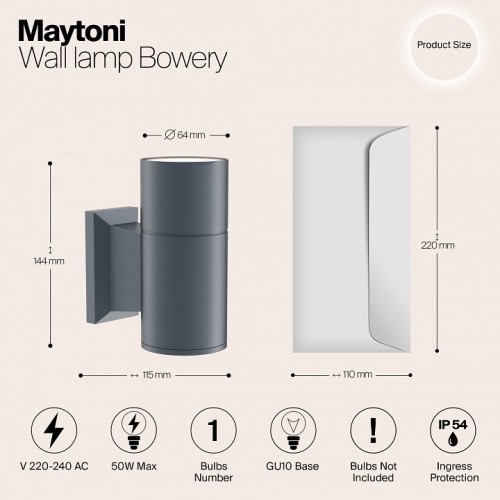 Светильник на штанге Maytoni Bowery O574WL-01GR