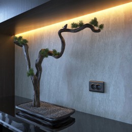 Розетка двойная с заземлением, без рамки Werkel графит рифленый W1172004