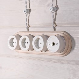 Провод электропитания Werkel Ретро 2х2,5 (белый) W6452601