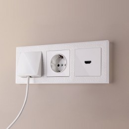 Розетка для вывода кабеля без рамки Werkel белый W1150201