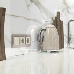 Розетка с заземлением, без рамки Werkel айвори матовый W1171062