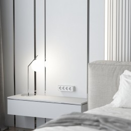 Розетка четверная с заземлением и со шторками Werkel Gallant W5072210