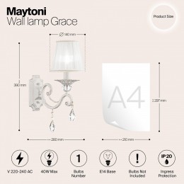 Бра Maytoni Grace ARM247-01-G