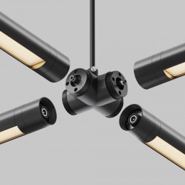 Токопровод X-образный центральный Maytoni  CA017TX-P-B