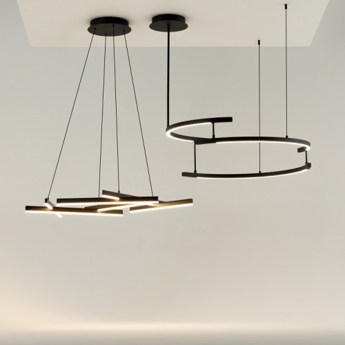 Подвесная люстра Maytoni Line MOD016PL-L80BK